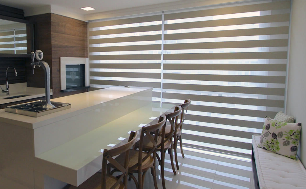 Persiana Double Vision Arte Papel Decor Santos