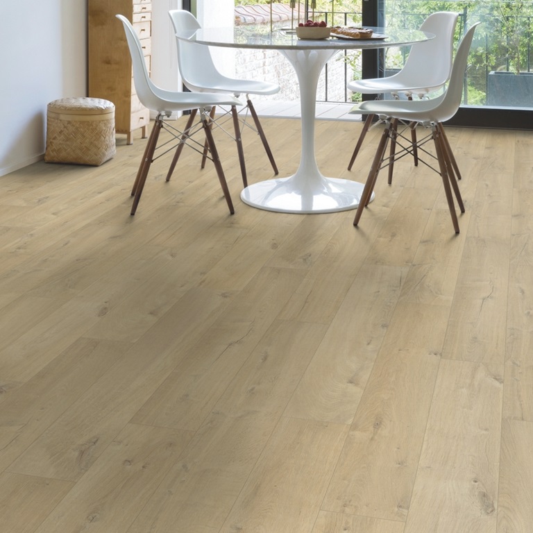 Piso laminado Carvalho Claro Suave