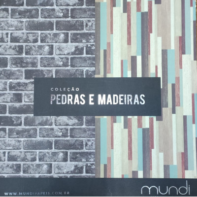 Papel de Parede - Pedras e Madeiras