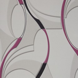 Papel de parede, 3D abstrato, bege, rosa e preto