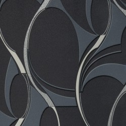 Papel de parede, 3D abstrato, cinza e preto