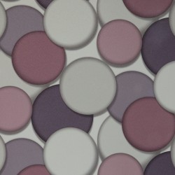Papel de parede, círculos 3D, cinza e roxo
