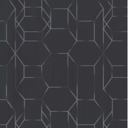 Papel de parede, geométrico, preto e cinza