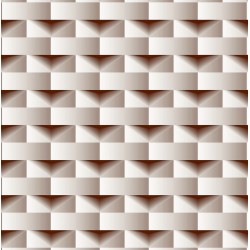 Papel de parede, 3D geométrico, marrom e branco
