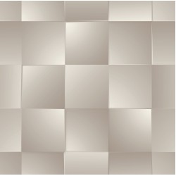Papel de parede, 3D geométrico, marrom e branco