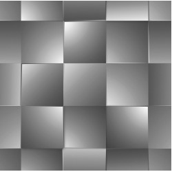 Papel de parede, 3D geométrico, cinza e branco