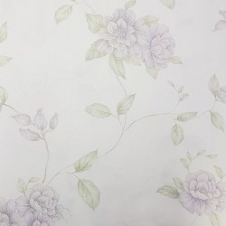 Papel de parede, floral, com flores roxas