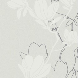 Papel de parede, floral, cinza
