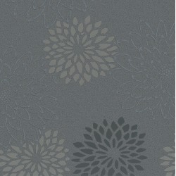 Papel de parede, floral, cinza