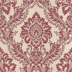 Papel de parede, arabesco, bege e vermelho