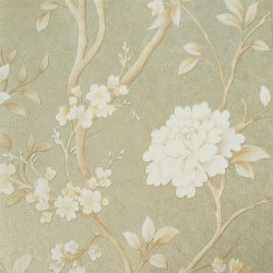 Papel de parede, floral, dourado