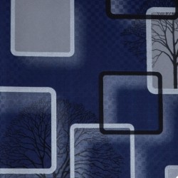 Papel de parede, geométrico com árvores, preto, cinza e azul
