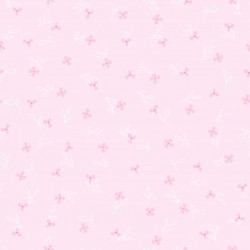 Papel de parede decorado infantil com flores rosa