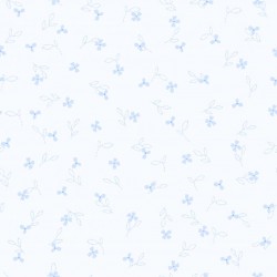 Papel de parede decorado infantil com flores azul.