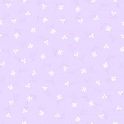 Papel de parede decorado infantil com flores lilás