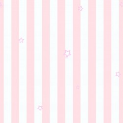 Papel de parede decorado infantil, listras rosa e estrelas