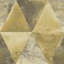 Papel de parede, geométrico, triângulos, dourado e prata