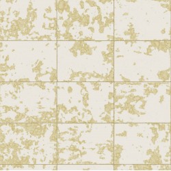 Papel de parede, geométrico quadrados, cinza com detalhes dourado