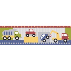 Border, faixa de parede, infantil, carros e caminhões, colorido
