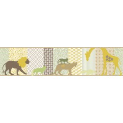 Border, faixa de parede, infantil, safari, colorido