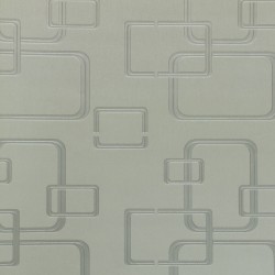 Papel de parede, geométrico, bege com verde