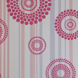 Papel de parede, geométrico e listras, lilás, rosa e bege