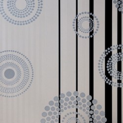 Papel de parede, geométrico e listras, bege, preto e prata