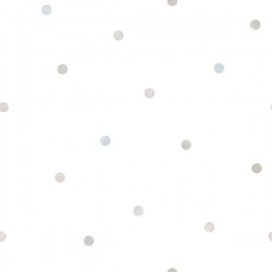 Papel de parede, poá cinza com fundo branco