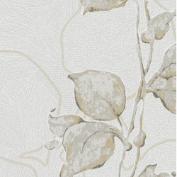 Papel de parede, floral, em faixas, bege