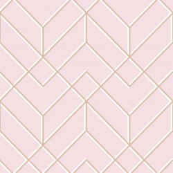 Papel de parede, geométrico, rosa, dourado e branco