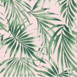 Papel de parede, folhagem, verde e rosa