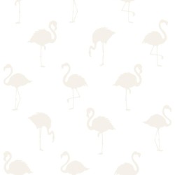 Papel de parede, infantil, teen, flamingos cinza cintilante com fundo branco