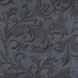 Papel de parede, arabesco marrom com fundo azul