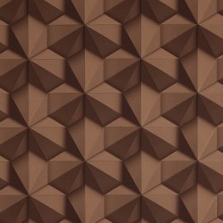 Papel de parede, 3D geométrico, marrom