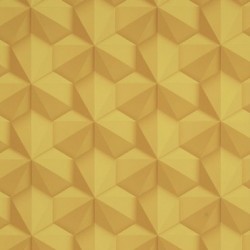 Papel de parede, 3D geométrico, amarelo
