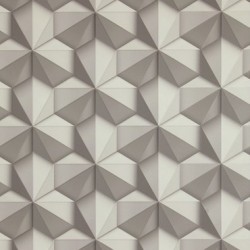 Papel de parede, 3D geométrico, cinza