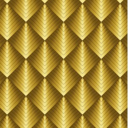 Papel de parede, 3D geométrico, dourado