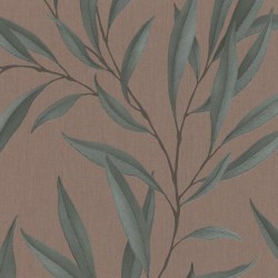 Papel de parede, folhagens, marrom e verde