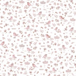 Papel de parede, decorado, infantil, passarinhos.