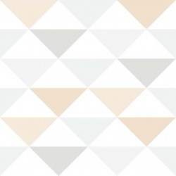 Papel de parede, geométrico, infantil, cinza, branco e bege 