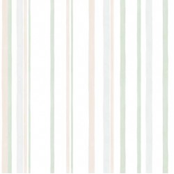 Papel de parede, infantil, listras, bege, azul e verde