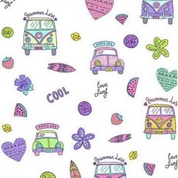 Papel de parede, teens, veiculos, prancha e flores