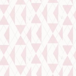 Papel de parede, geométrico, rosa e branco