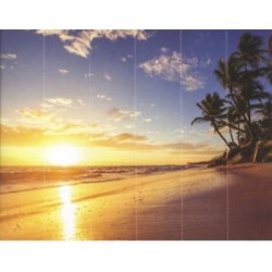 Painel de Parede, Praia. Composto por 6 faixas de 53cm