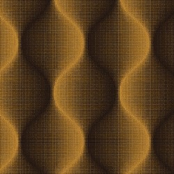 Papel de parede, geométrico, ondas, preto e dourado