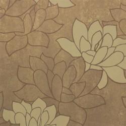 Papel de parede, floral, marrom