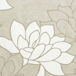 Papel de parede, floral, bege e branco