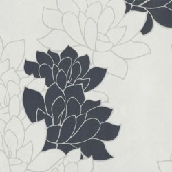 Papel de parede, floral, bege e cinza
