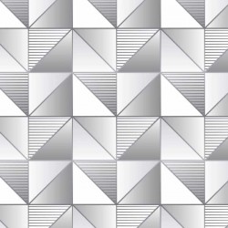 Papel de parede, geométrico, triângulos, branco, cinza e prata